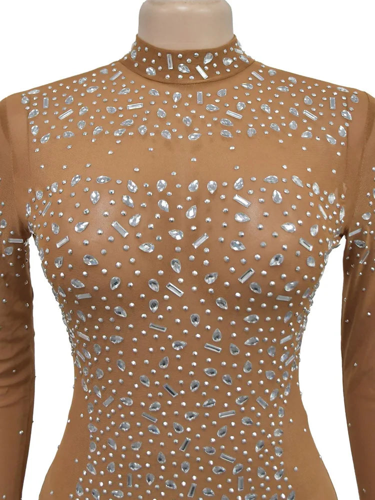 Rhinestones Glam Dress
