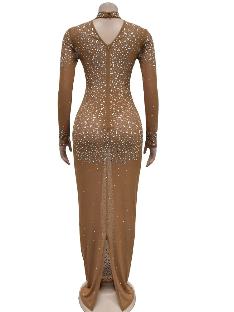 Rhinestones Glam Dress