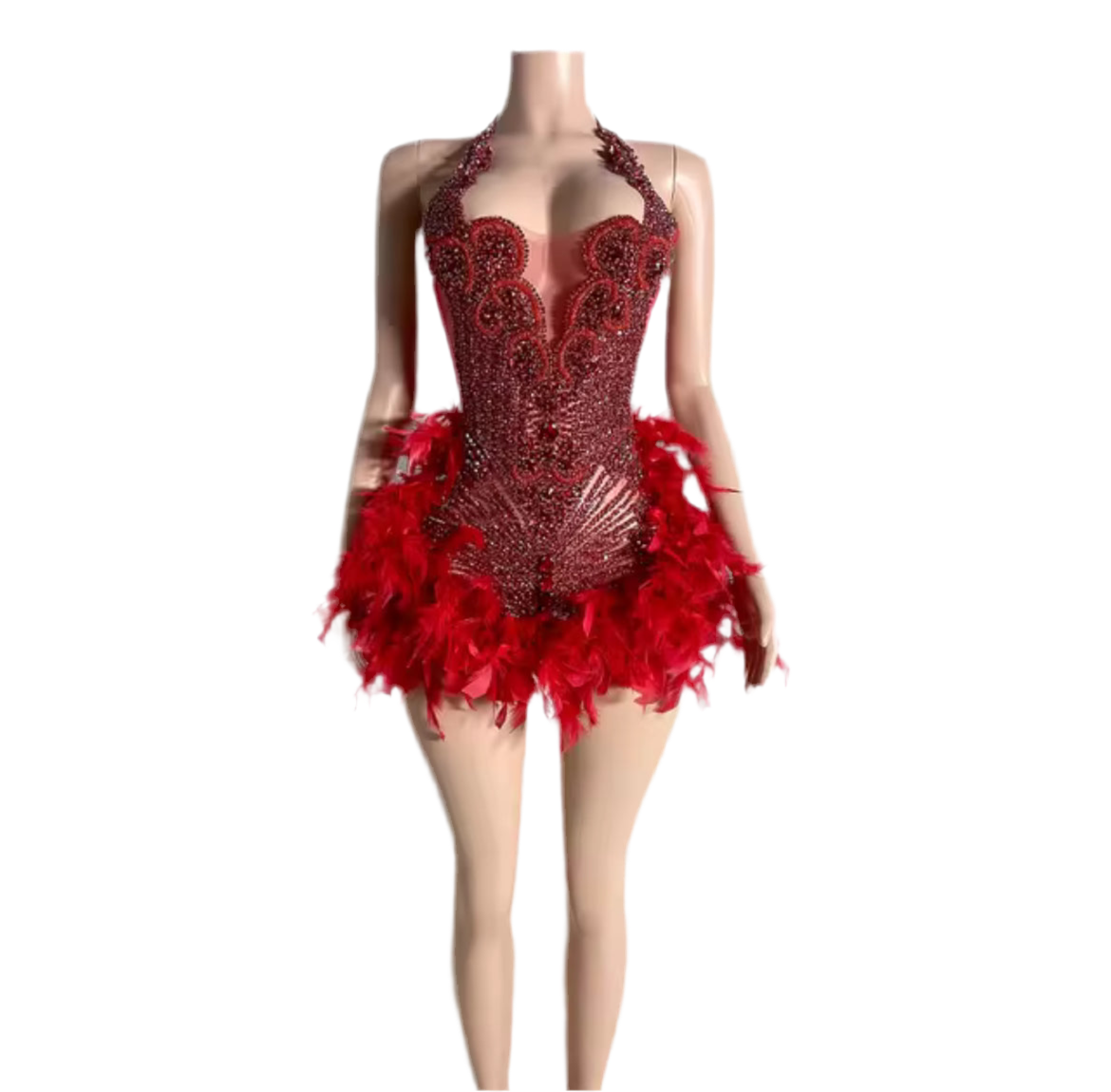 Feather Mini Dress